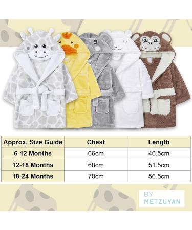 Metzuyan Baby 18-24 Months Duck Dressing Gown - Plush Fleece Animal Robe - Buy Online on GoSupps.com