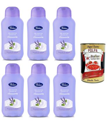 Italian Gourmet E.R. Venus Relaxing Shower Gel Lavender and Lemon Balm 6 x 250 ml + Italian Gourmet Pulp 400 g