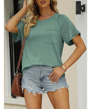 MIROL Women's Short Sleeve Green Tunic Top - Buy Online on GoSupps.com
