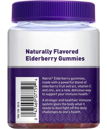 Natrol Elderberry Gummies 100mg - Immune Health Support | 60 Count - Buy Online on GoSupps.com