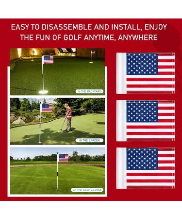 Moukeren 9pc Golf Flag Set - Double Sided Putting Green Flags for Yard Training & Golf Carts - Buy Online on GoSupps.com