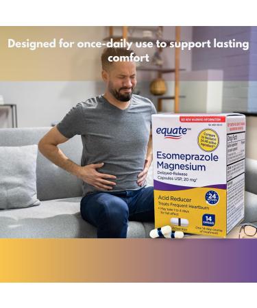 Esomeprazole Magnesium 20mg- Capsules Delayed Release 14 Count (Pack of 1) - Buy Online on GoSupps.com