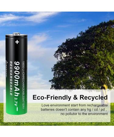 18650 Rechargeable Batteries 9900mAh Button Top - 2 Pack 3.7V Li-ion for LED Flashlights & Headlamps - International Shipping - Buy Online on GoSupps.com