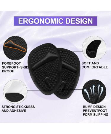 Ball of Foot Cushions Metatarsal Pads for Women - 6 Pairs Black Gel Inserts for High Heels - Invisible & All-Day Comfort - Foot Pain Relief - Buy Online on GoSupps.com