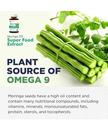 SRI SRI TATTVA Moringa Oil for Immune Support Energy and Skin Rejuvenation Pure Moringa Leaf Extract Daily Supplement Vegan Non-GMO Superfood Capsule (60 Capsules 500mg) - Buy Online on GoSupps.com