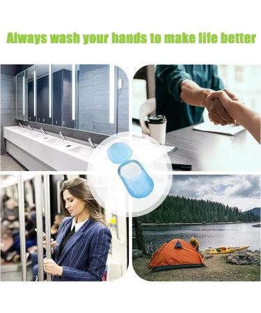 Pack of 12 Sets Travel Camping Toiletry Paper Soap Sheets - Foaming Box (Color May Vary) - Buy Online on GoSupps.com
