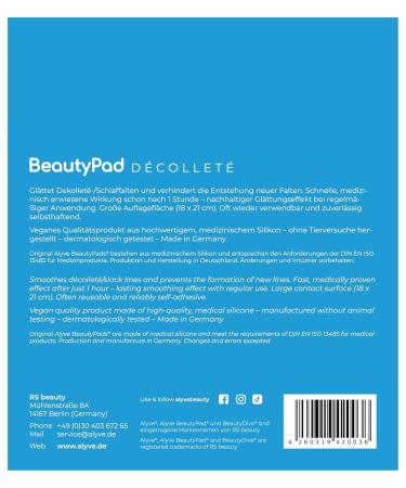 Alyve Beautypad D collet - Premium German Anti-Fold Silicone Pad for Wrinkle Reduction & Skin Firmness - Buy Online on GoSupps.com