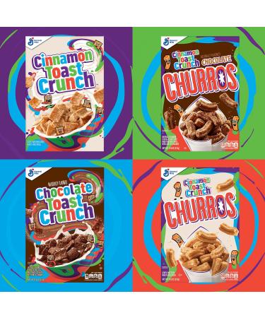 Churros Cinnamon Toast Crunch 19.3 oz Family Size Breakfast Cereal Box - Crispy Cinnamon Flavored Cereal - Buy Online on GoSupps.com