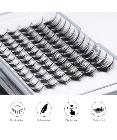 Shop Lankiz 0.07 C Curl Single Eyelash Extensions - 72 PCs Sparkle C-Mix DIY Cluster Lashes for Stunning Home Looks - Buy Online on GoSupps.com