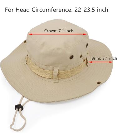 Ultrake Wide Brim Sun Protection Hat - Double-Layered Classic US Martial Arts Style Ideal for Fishing Hunting Camping - Khaki - Buy Online on GoSupps.com