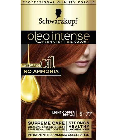 Schwarzkopf Oleo Intense Permanent Hair Dye Light copper brown 5-77 170g Light copper brown 1 Count (Pack of 1)