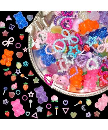Namifin 3D Bear Nail Charms Bulk - Kawaii Lollipops Fruits Cherries & More | Cute Nail Art Accessories for DIY | International Shipping - Buy Online on GoSupps.com