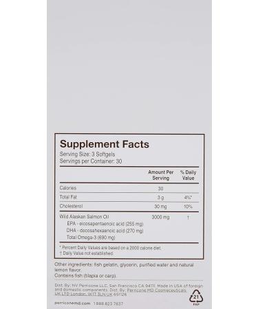 Perricone MD Omega 3 Supplements 90 count (Pack of 1) - Buy Online on GoSupps.com