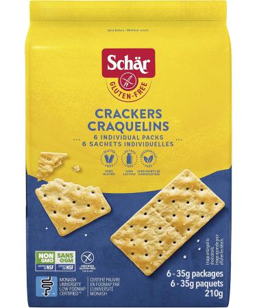 Schar Artisan Baker White Gluten 400g & Gluten-Free Crackers - Non GMO Lactose Free Preservative Free Gluten-Free Saltine Crackers 6 Individually Wrapped Packs 210g - Buy Online on GoSupps.com