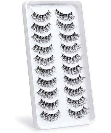 10 Pairs D-M07 14mm Mink Full Volume False Lashes | Natural Cat Eye Lashes with Lifting Effect - Buy Online on GoSupps.com