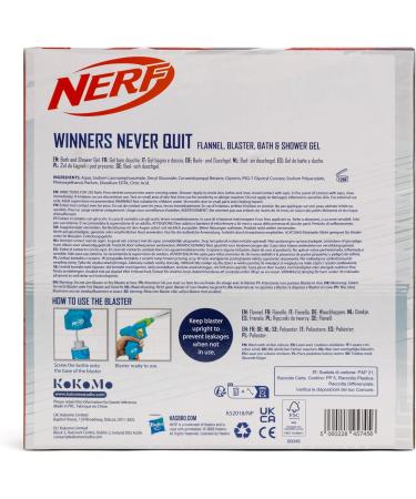 Nerf Winners Never Quit Gift Set - Includes Nerf Blaster, Flannel, and 200ml Bath & Shower Gel - Buy Online on GoSupps.com