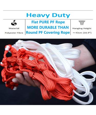 Basketball Net 2 PCS - Heavy Duty, All-Weather Replacement Nets for Standard Rim Hoop - Indoor/Outdoor - White - Buy Online on GoSupps.com