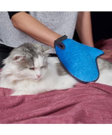 2-in-1 Pet Glove Grooming Tool & Furniture Hair Remover Mitt for Cats & Dogs | Gentle Deshedding Brush with Rubber Tips | Soft Massage Groomer Mitt - Buy Online on GoSupps.com