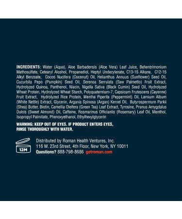 Roman Men's Restore Conditioner - Fortifying Plant Proteins, Coconut Oil, Shea Butter - 8 Fl Oz - Buy Online on GoSupps.com