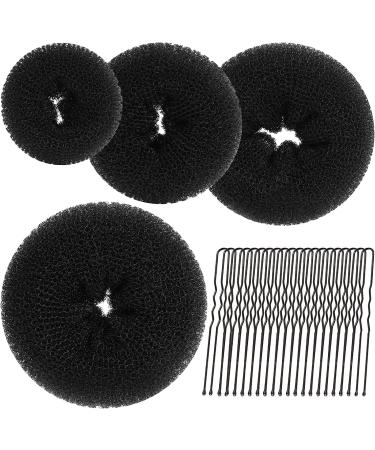 CENPEK 22-Part Hair Styling Set | Bun & Donut Maker | Magical Black Hair Accessories for DIY Hairstyles - Buy Online on GoSupps.com