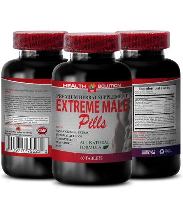 Libido Max for Men - Extreme Male Enhancement Pills with Tongkat Ali Maca Root & Siberian Ginseng - 2 Bottles of 120 Tablets - Buy Online on GoSupps.com
