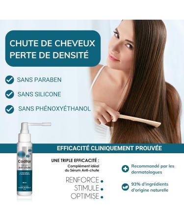 Caditar Anti-Hair Loss Serum Slows down hair loss 100ml bottle 50 days of treatment 98% ingredients of natural origin Made in France by LABORATOIRES PHARMA-RECHERCHE - Buy Online on GoSupps.com