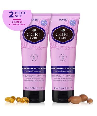 HASK Curl Care Intensive Deep Conditioner Treatments for Curly Hair - Vegan Formula | Cruelty-free, Color Safe, Gluten-free, Sulfate-free, Paraben-free | Pack of 2 - Buy Online on GoSupps.com