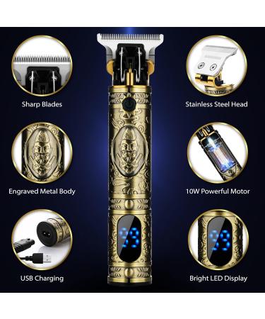 BARBOSSO Men's Beard Trimmer - Cordless Hair Clippers - Electric Rechargeable - Zero Gap T Blade - Precision Detailer for Head Haircuts Facial Stubble Sideburns Moustache - Male Grooming Kit - Buy Online on GoSupps.com