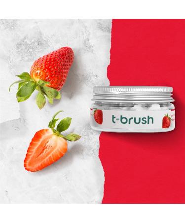Strawberry Fluoride Toothpaste Tablets | T-brush | SLS-Free, Gluten-Free, Cruelty-Free | Eco-Friendly & Vegan | 90 Tablets - Buy Online on GoSupps.com