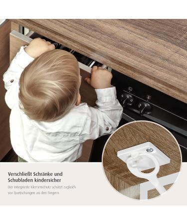 REER Cabinet & Drawer Protection - Child Locking Easy Installation 8 Pieces - DIN EN 16948:2017 Compliance for Safe Home - Buy Online on GoSupps.com