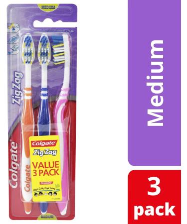 Colgate Zigzag Toothbrush 3 Pack - Buy Online for Fresh Breath | Fast International Shipping - Buy Online on GoSupps.com