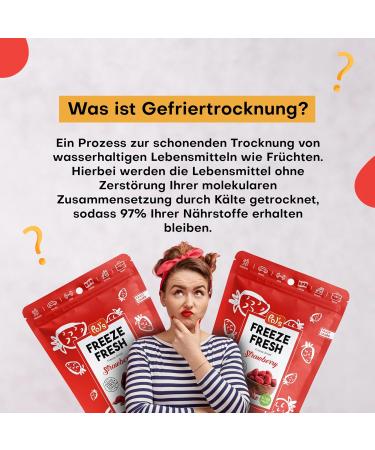  POL'S POL'S FREEZE FRESH Pack of 15 freeze-dried strawberries 100% whole strawberries no added sugar vegan lactose-free gluten-free 15 x 15 g - Buy Online on GoSupps.com