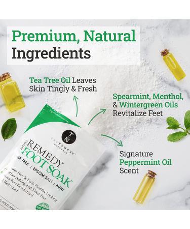 Tea Tree Oil Foot Soak with Epsom Salt & Mint - 14 Ounce | Soothes Sore Feet, Softens Calluses, Helps with Toenail & Athlete's Foot | Foot Bath Salt for Stubborn Odor - Buy Online on GoSupps.com