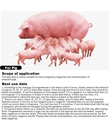 Pig Pregnancy Test Strips - Pack of 10 Disposable Early Detection Tool for Livestock Supply - Buy Online on GoSupps.com