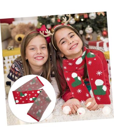 Amosfun Christmas Scarf Gifts for Children - 124x19cm Holiday Cloth Featuring Miss Christmas Tree & Hirsch - Buy Online on GoSupps.com