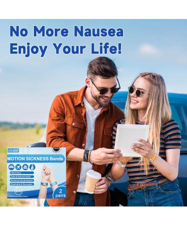 LYJEE Sea Sickness Wristbands - Motion Sickness Relief for Adults & Kids | Acupressure Anti-Nausea Bands for Pregnancy & Cruises - Large Size - Buy Online on GoSupps.com