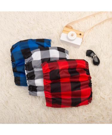 Cutebone Male Washable Dog Diapers Belly Bands - 3PC Reusable High-Suction Wraps with Velcro - XL Classic Plaid for Large Dogs (53.5-68.5cm) - Buy Online on GoSupps.com
