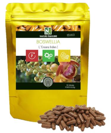 NAKURU | Boswellia | Balance Range | Made in France | “Indian Incense!” (90 Capsules of 358mg / Net Weight: 32.3g)