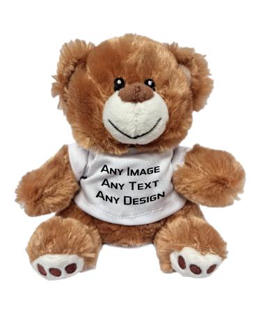 15cm Personalised Any Text / Any Image Teddy (Freddie) Bear Brown