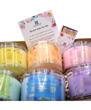 Box of 6 Scented Gift Candles for Women | Aromatherapy Soy Wax Candle Set | Perfect for Family & Friends | 40 Hours Long-Lasting Burn - Buy Online on GoSupps.com