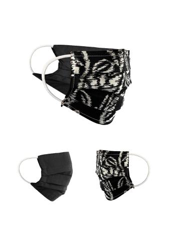 BAF Community Masks 2 S Pack Set Unisex makeshift mask Wendbar Mundsprung Mask Mund and nose protection turning mask with motif cotton bci washable 1 piece (2 pack) black/white-15