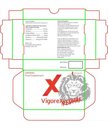 VigoreX REDMAX 900MG - 20 Capsule Pack - 900mg Super Strength Ginseng Supplement for Men Endurance and Stamina 20 Count (Pack of 1) - Buy Online on GoSupps.com