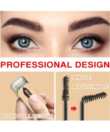 Eyebrow Soap Kit Brows Styling Soap Brow Wax Long Lasting & Waterproof Eyebrow Styling Pomade for Natural Brows Feathery Brows Makeup Balm - Buy Online on GoSupps.com