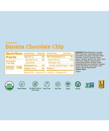 Nature's Bakery Baked-Ins Bars - Organic Vegan Banana Chocolate Chip - 6 Count Snack Box | Non-GMO Fruits & Veggies - Buy Online on GoSupps.com