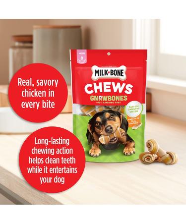 Milk-Bone Gnaw Bones Mini Knotted Bones Chicken - Long Lasting & Rawhide Free Dog Treats - Buy Online on GoSupps.com
