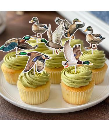 18pcs Mallard Duck Cupcake Toppers One Lucky Duck Birthday Party Decoration for Duck Baby Shower Supplies - Buy Online on GoSupps.com
