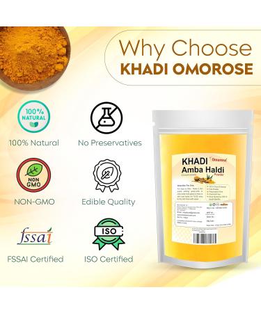 Biosur Pharma Khadi Omorose Kasturi Haldi Amba Haldi Powder For radiant skin 100 Gm Amba Haldi 100 g Pack of 1 - Buy Online on GoSupps.com