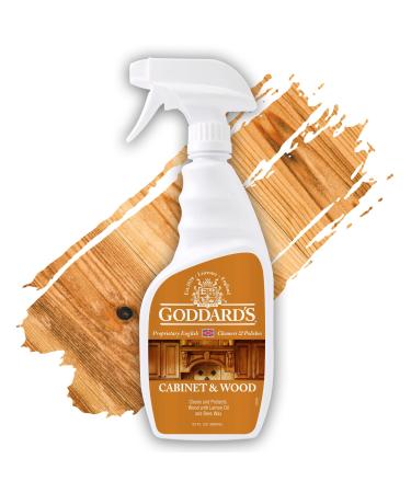 Goddard's Cabinet Makers Wax Cleaning Spray Wood Cleaner & Furniture Polish to Shine & Protect Wood Cleaner Spray w/Bee Wax & Lemon Oil for Furniture Non-Abrasive Wood Polish (23 oz)