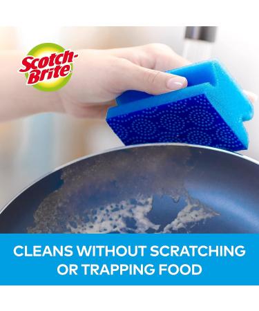 Scotch-Brite Fresh Non-Scratch Scrub Sponge 16pcs - Blue, Stay-Fresh, Cleans Dishes Without Scratching - Non-Scratch Surface Cleaning - Buy Online on GoSupps.com