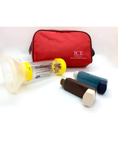 ICE Medical Inhaler Bag - Medium (Red)